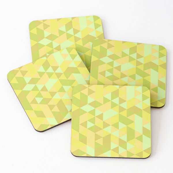 Item preview, Vibrant Geometric Triangle Pattern in Shades of Yellow and Green designed and sold by ploen kongsuwan.