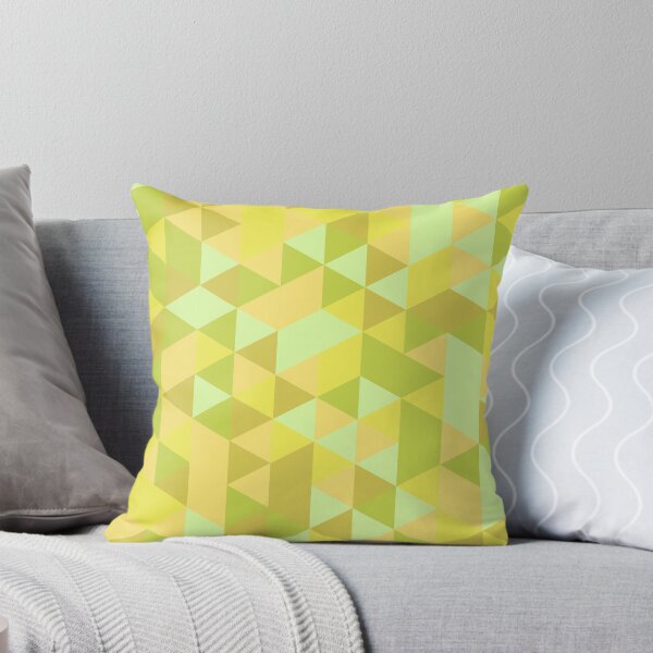 Item preview, Vibrant Geometric Triangle Pattern in Shades of Yellow and Green designed and sold by ploen kongsuwan.