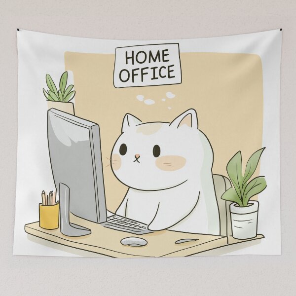 Item preview, Home Office Cat designed and sold by Rtymer.