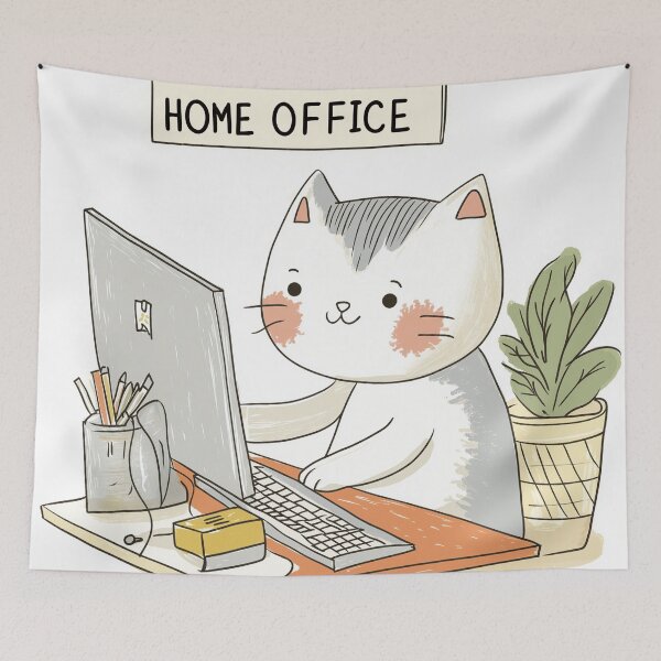 Item preview, Home Office Cat designed and sold by Rtymer.