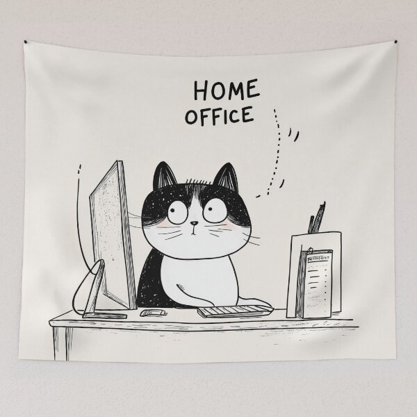 Item preview, Home Office Cat designed and sold by Rtymer.