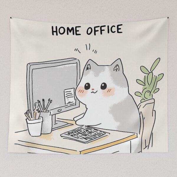 Item preview, Home Office Cat designed and sold by Rtymer.