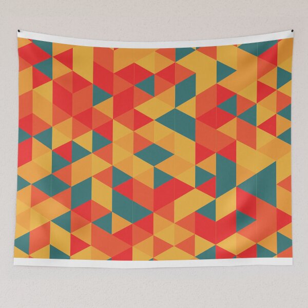 Item preview, Vibrant Geometric Triangle Pattern with Warm Colors designed and sold by ploen kongsuwan.