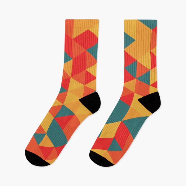 Item preview, Vibrant Geometric Triangle Pattern with Warm Colors designed and sold by ploen kongsuwan.