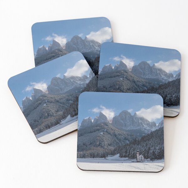 Item preview, Val di Funes snow landscape designed and sold by pietrofoto.