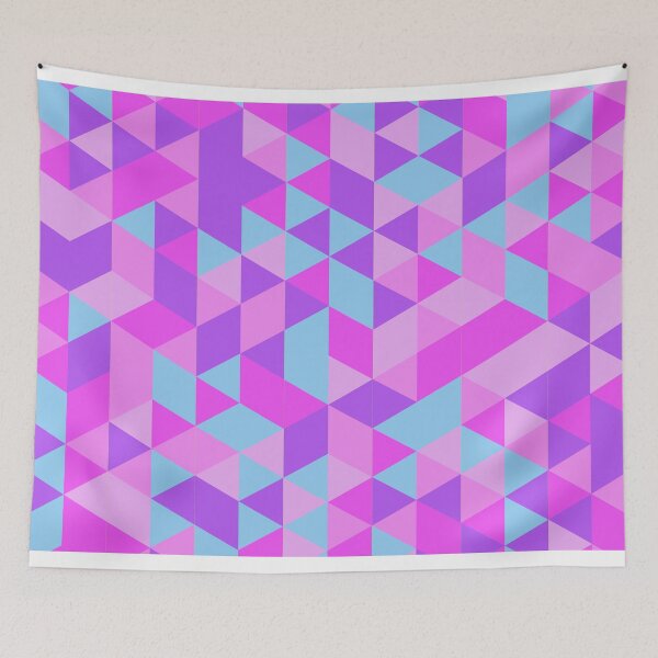 Item preview, Vibrant Geometric Triangle Pattern in Shades of Pink, Purple, and Teal designed and sold by ploen kongsuwan.