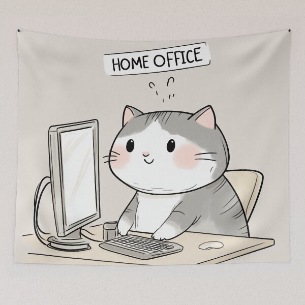 Item preview, Home Office Cat designed and sold by Rtymer.
