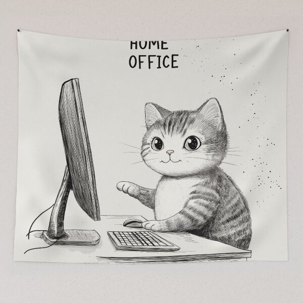 Item preview, Home Office Cat designed and sold by Rtymer.