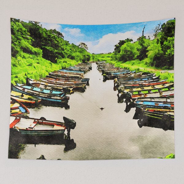 Item preview, Colorful watercolor of boats on Lough Leane, Killarney, County Kerry,Ireland designed and sold by GestaltImagery.