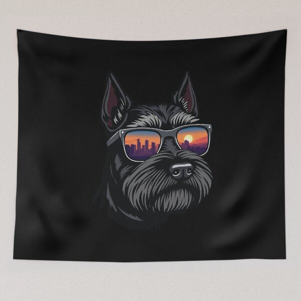 Item preview, Retro Black Schnauzer designed and sold by Getup-clothing.