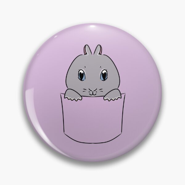 Item preview, Cute Grey Rabbit in the Pocket designed and sold by HugSomeNettles.