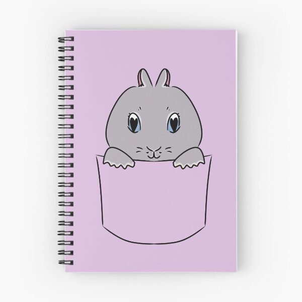 Item preview, Cute Grey Rabbit in the Pocket designed and sold by HugSomeNettles.