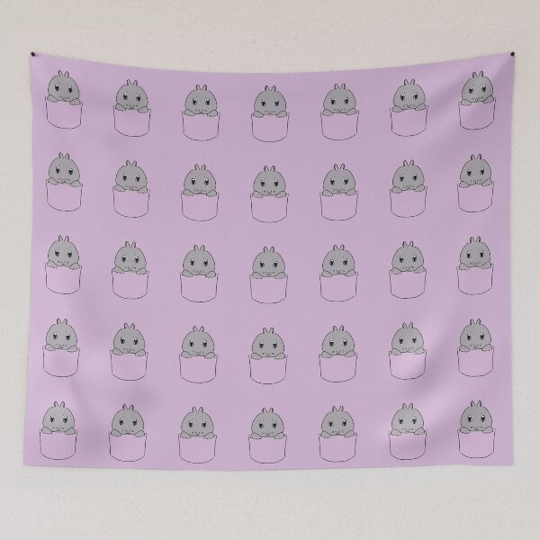 Item preview, Cute Grey Rabbit in the Pocket designed and sold by HugSomeNettles.