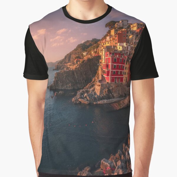 Item preview, Riomaggiore village at sunset. Cinque Terre, Liguria designed and sold by Stefano Orazzini.