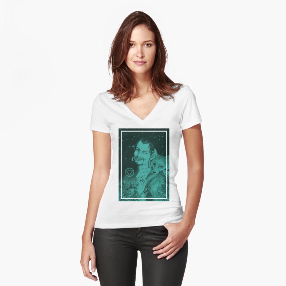 Item preview, Fitted V-Neck T-Shirt designed and sold by CaryadArtwork.