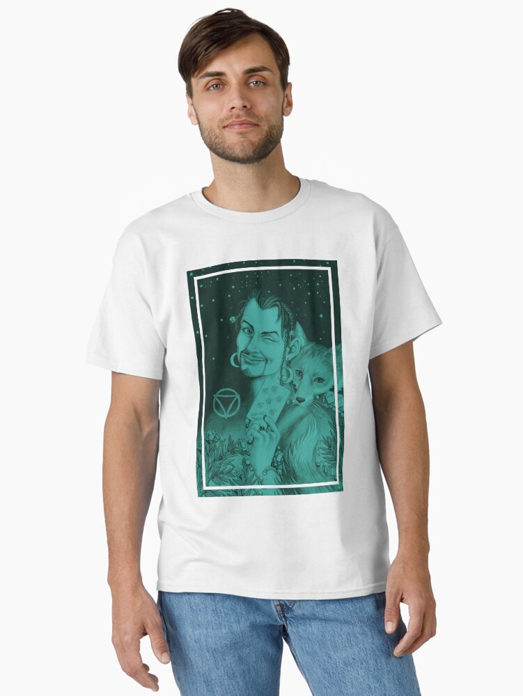 Thumbnail 1 of 7, Classic T-Shirt, Phex, the Cunning One in Turquoise designed and sold by CaryadArtwork.