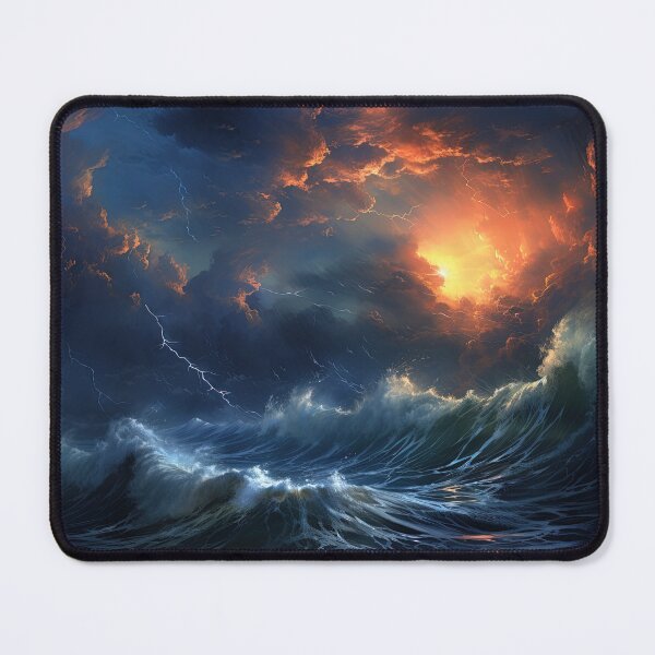 Item preview, Stormy seascape at sunset digital art designed and sold by TheArtistOf2022.
