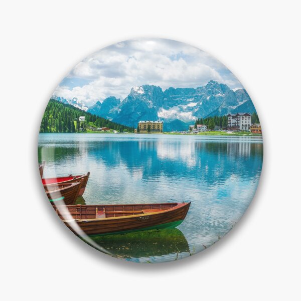 Item preview, Boats on the Lake Misurina and Dolomites mountains, Italy designed and sold by Stefano Orazzini.