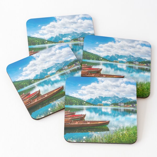 Item preview, Boats on the Lake Misurina and Dolomites mountains, Italy designed and sold by Stefano Orazzini.