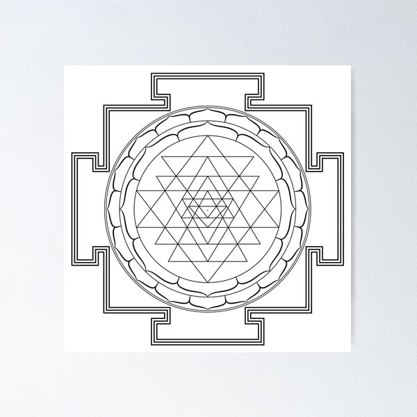 Item preview, Sri Yantra Mandala (in black) designed and sold by ANGELSONLY.