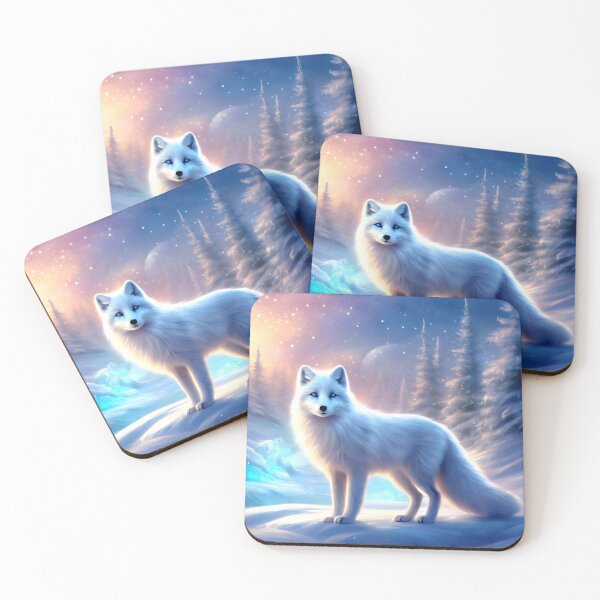 Item preview, Arctic Fox In a Snowy Landscape designed and sold by Pines & Starlight.