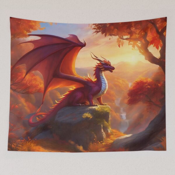 Item preview, Autumn Red Dragon designed and sold by Pines & Starlight.