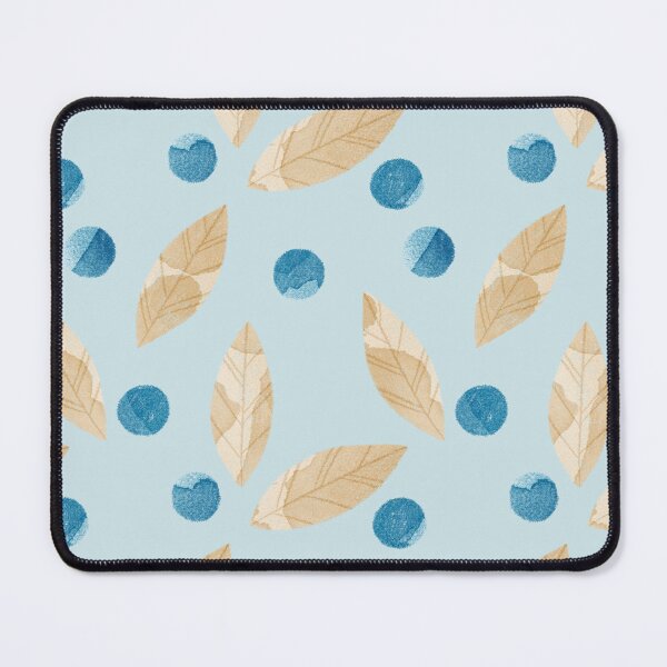 Item preview, Beige watercolor bay or eucalyptus leaves and blue berries botanical illustration on light blue background designed and sold by helga-wigandt.