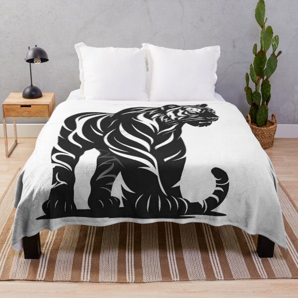 Item preview, Minimalist black and white tiger designed and sold by Guesso.