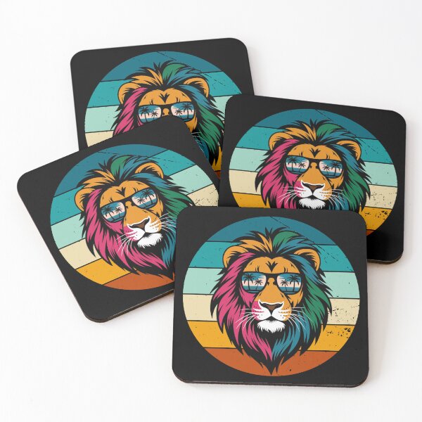 Item preview, Lion in Sunglasses, Lion, Colorful Lion, Lion with Sunglasses Summer Vibes designed and sold by KolorellaS.