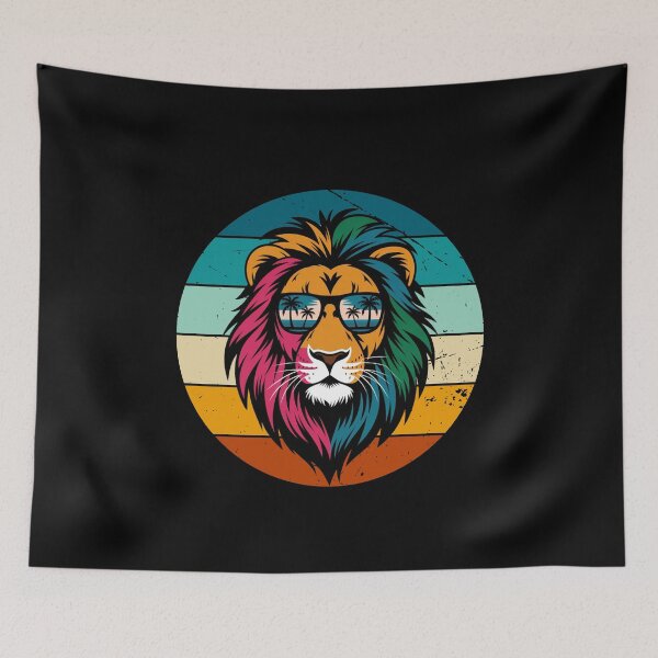 Item preview, Lion in Sunglasses, Lion, Colorful Lion, Lion with Sunglasses Summer Vibes designed and sold by KolorellaS.