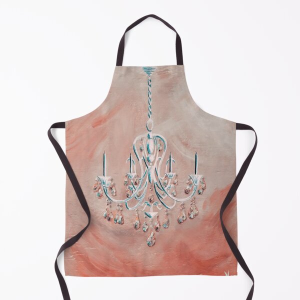 Item preview, White chandelier on rosey pink background  designed and sold by norascorner.