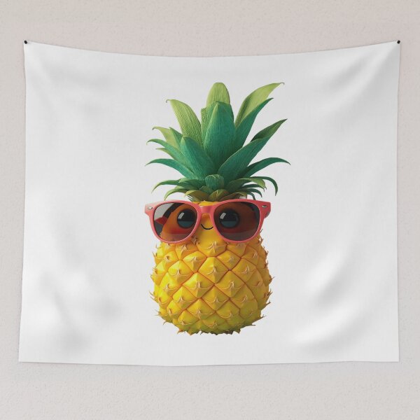 Item preview, Kawaii Pineapple with Sunglasses designed and sold by bgrzblkdigital.