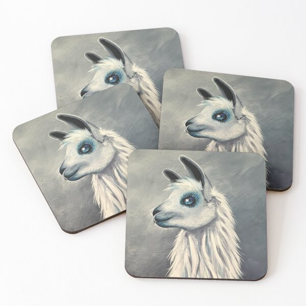 Item preview, Beautiful llama portrait in black and white  designed and sold by norascorner.
