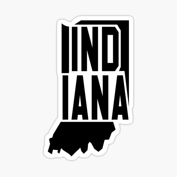 Vista previa del artículo con la obra «Diseño gráfico de mapas estatales personalizados: mapas detallados y elegantes de Indiana», diseñado y vendido por RonJoshArts.