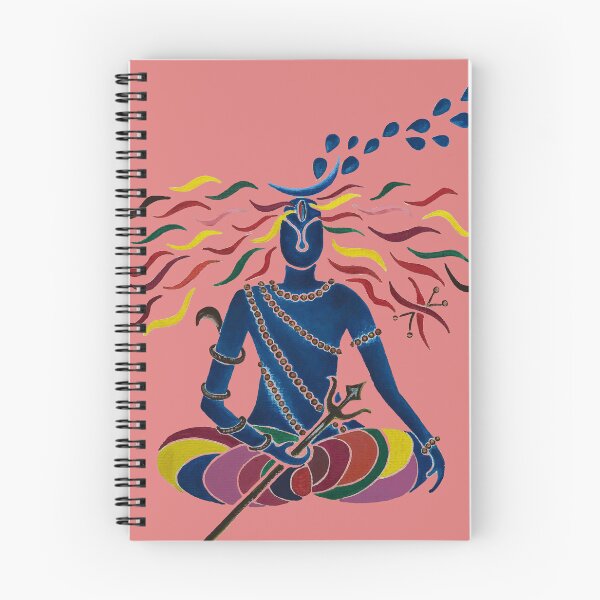Item preview, Abstract oil painting of Meditating Shiva in vibrant colours  designed and sold by DollyJ.