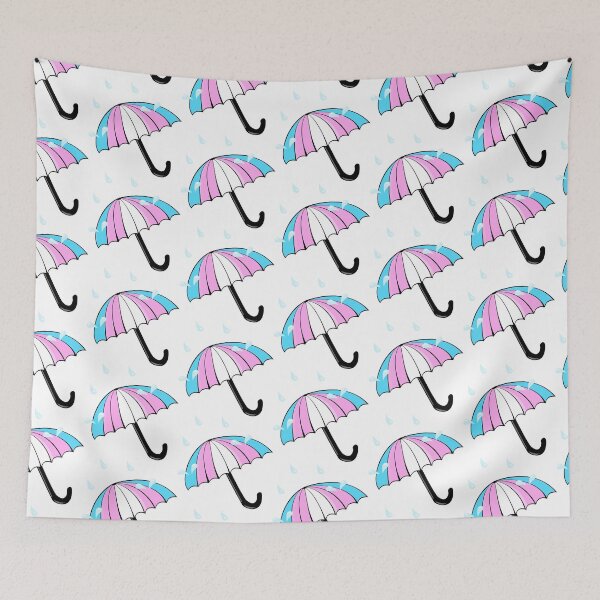 Item preview, Transgender Pride Flag Umbrella designed and sold by HarveyHandcraftsandDesigns.