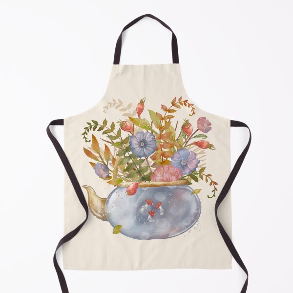 Item preview, Teapot and wild flowers designed and sold by OtterFactory.