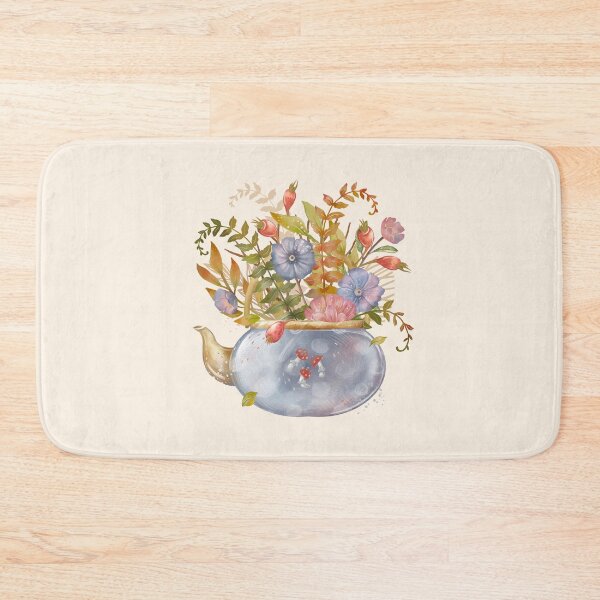 Item preview, Teapot and wild flowers designed and sold by OtterFactory.