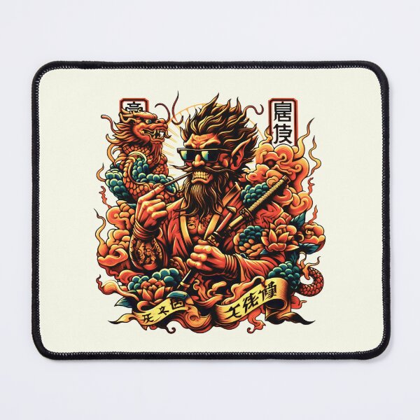 Item preview, HSK Exams Fiery Warrior With Black Hair And Dragon designed and sold by SplashTastic.