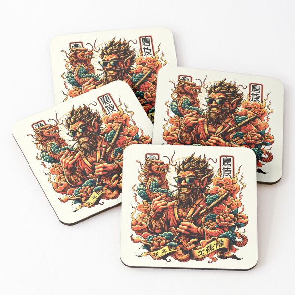 Item preview, HSK Exams Fiery Warrior With Black Hair And Dragon designed and sold by SplashTastic.