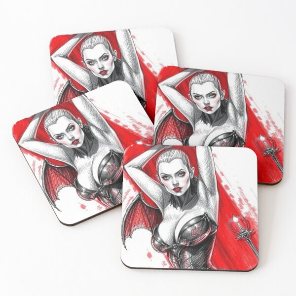Item preview,  Sexy Vampire Girl illustration designed and sold by Vintage Designs +.