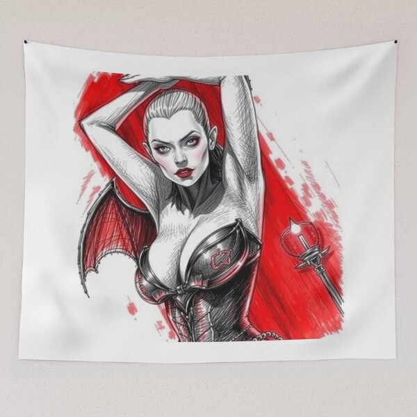 Item preview,  Sexy Vampire Girl illustration designed and sold by Vintage Designs +.