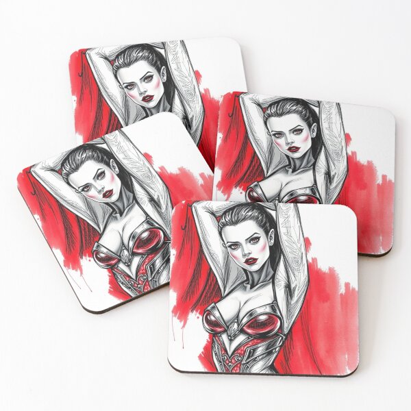 Item preview, Sexy Vampire Girl illustration designed and sold by Vintage Designs +.