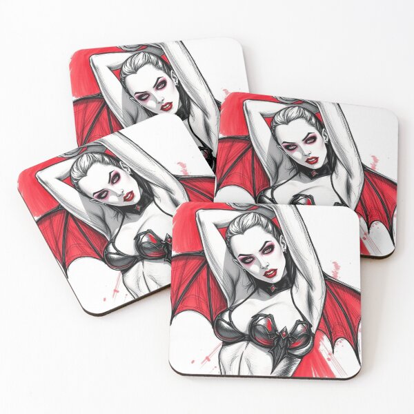 Item preview, Sexy Vampire Girl illustration designed and sold by Vintage Designs +.