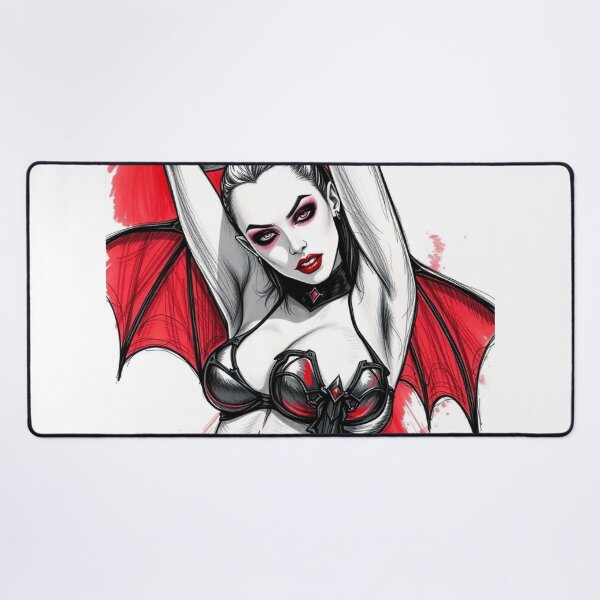 Item preview, Sexy Vampire Girl illustration designed and sold by Vintage Designs +.