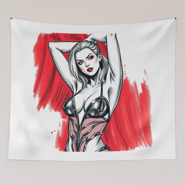 Item preview,  Sexy Vampire Girl illustration designed and sold by Vintage Designs +.
