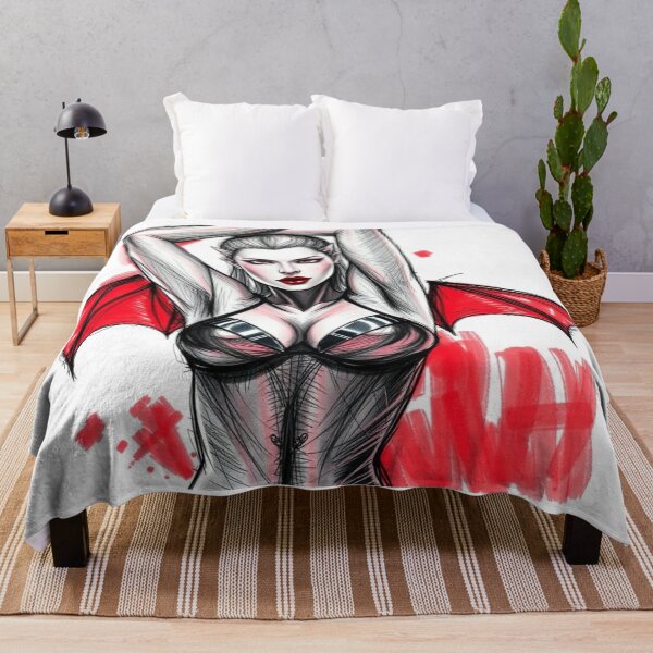 Item preview, Sexy Vampire Girl illustration designed and sold by Vintage Designs +.