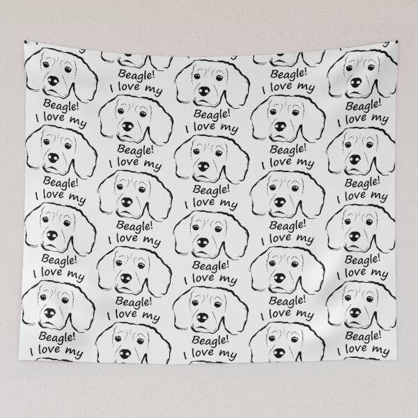 Item preview, I love my Beagle, minimalist line graphic designed and sold by BandR-Tees.