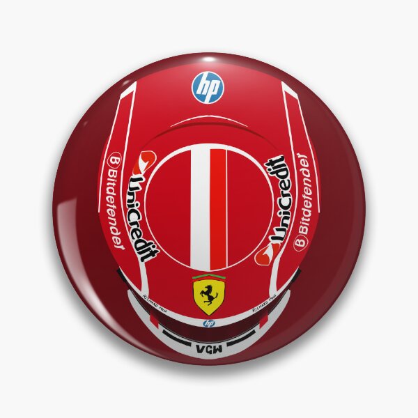 Item preview, Charles Leclerc 2025 Helmet top view inspired design  designed and sold by Pink Polar F1.