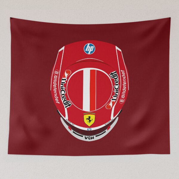 Item preview, Charles Leclerc 2025 Helmet top view inspired design  designed and sold by Pink Polar F1.